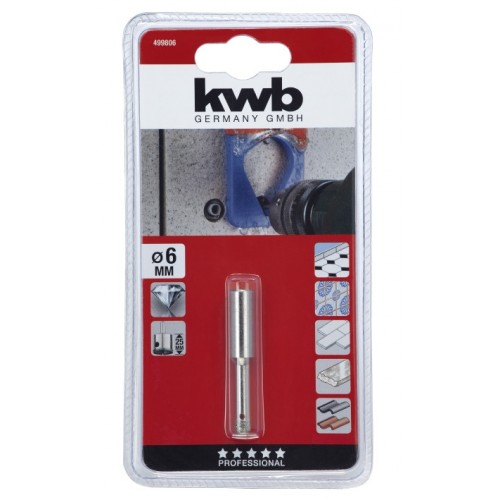 Коронка пільная алмазна 6/25 мм, KWB (499806)