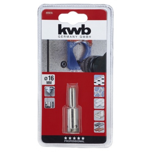 Коронка пільная алмазна 16/25 мм, KWB (499816)