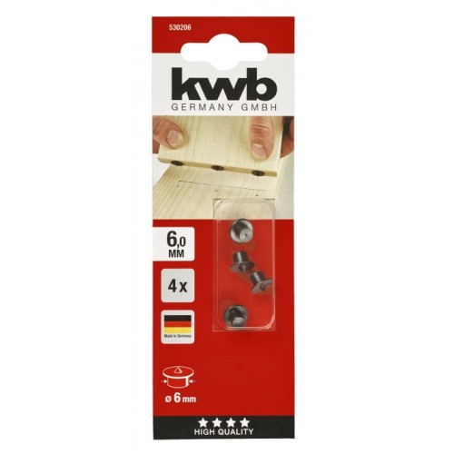 Центр перекладний 6 мм, 4 шт, KWB (530206)