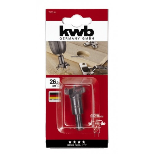 Свердло для отворів під шарнири 26 мм, KWB (705510)