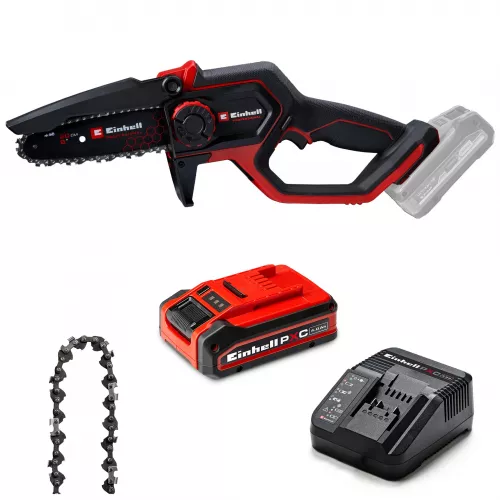 Комплект! Акумуляторна ланцюгова пила-гілкоріз Einhell Professional GP-PS 18/20 Li BL (АКБ 4.0 Аг PLUS, ЗП, запасний ланцюг)