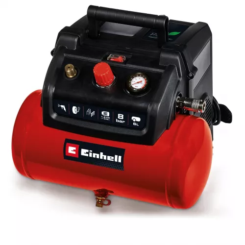 Компресор повітряний безмасляний Einhell TC-AC 190/6/8 OF, 1200Вт (4020655)