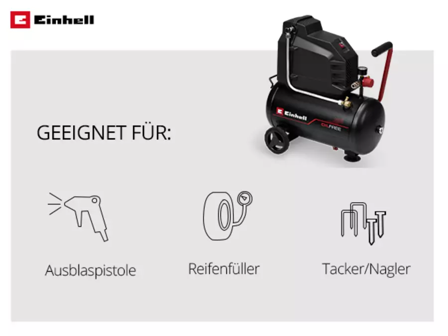 Характеристики компресора Einhell TC-AC 190/24/8 I OF